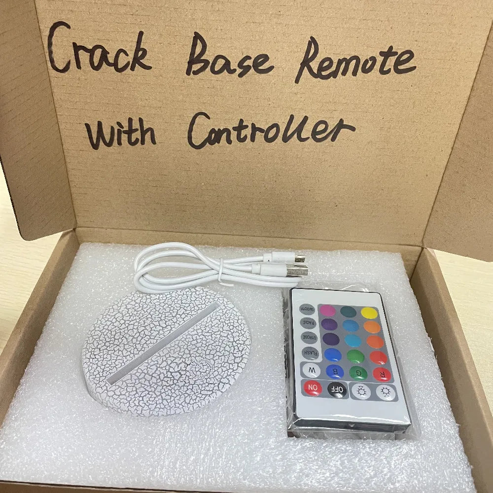 Set 1 One of Piece Multi-Style Night Light LED Color Changing Action Figure Collectables