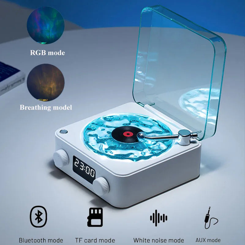 Waves Retro Vintage Portable Bluetooth Speaker with RGB Light