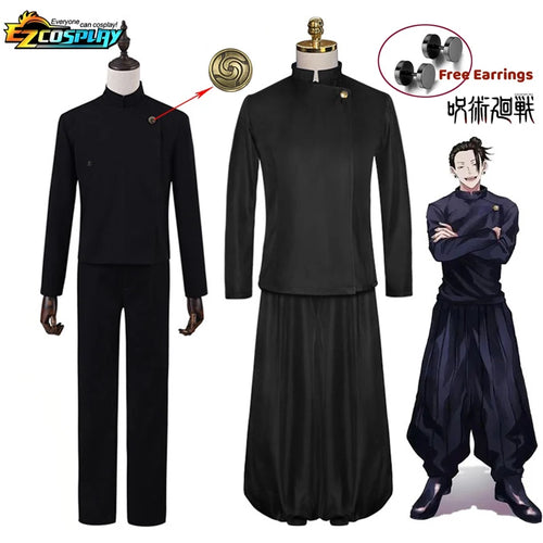 Anime Jujutsu Kaise Suguru and Gojo Cosplay Costumes with Wig