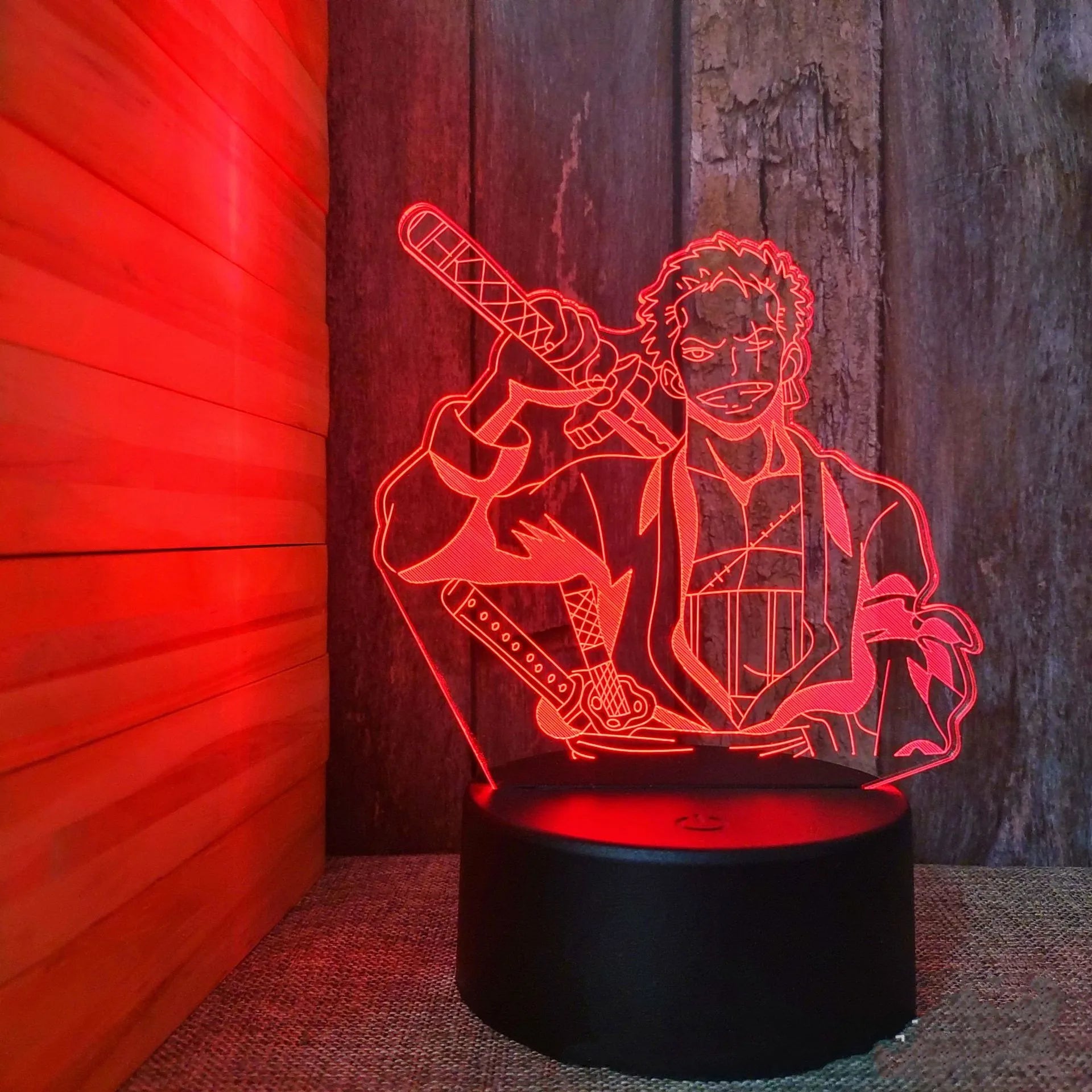 Set 1 One of Piece Multi-Style Night Light LED Color Changing Action Figure Collectables