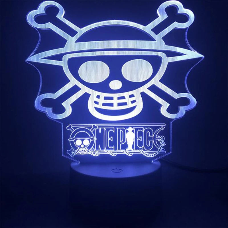 Set 2 One of Piece Multi-Style Night Light LED Color Changing Action Figure Collectables