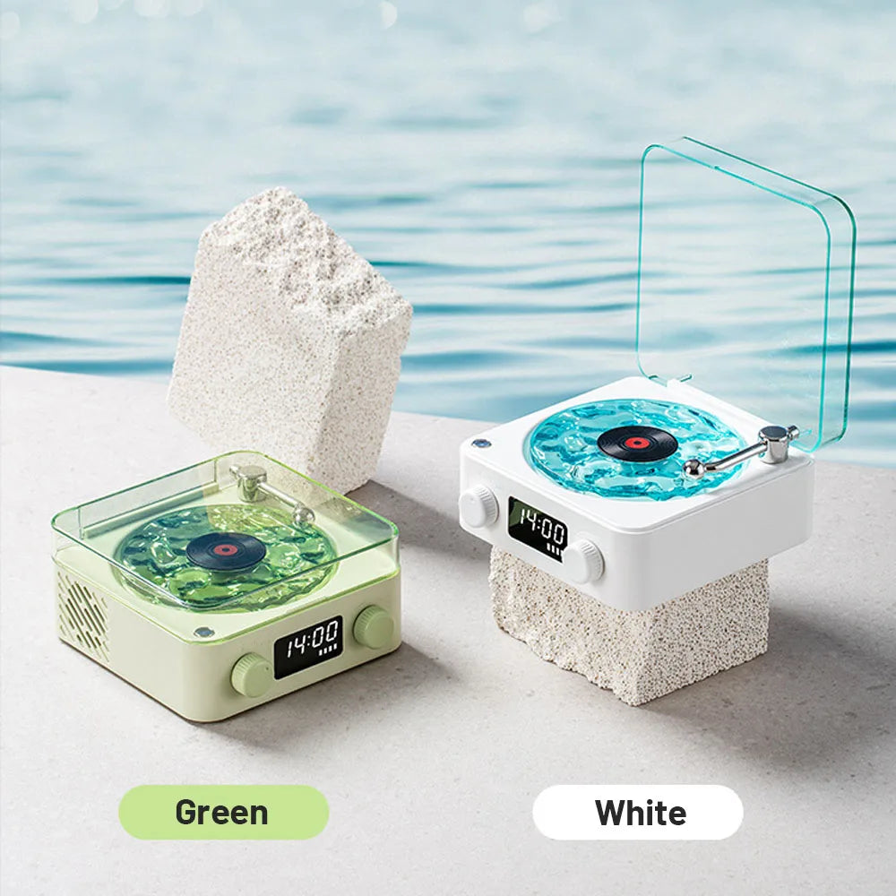 Waves Retro Vintage Portable Bluetooth Speaker with RGB Light