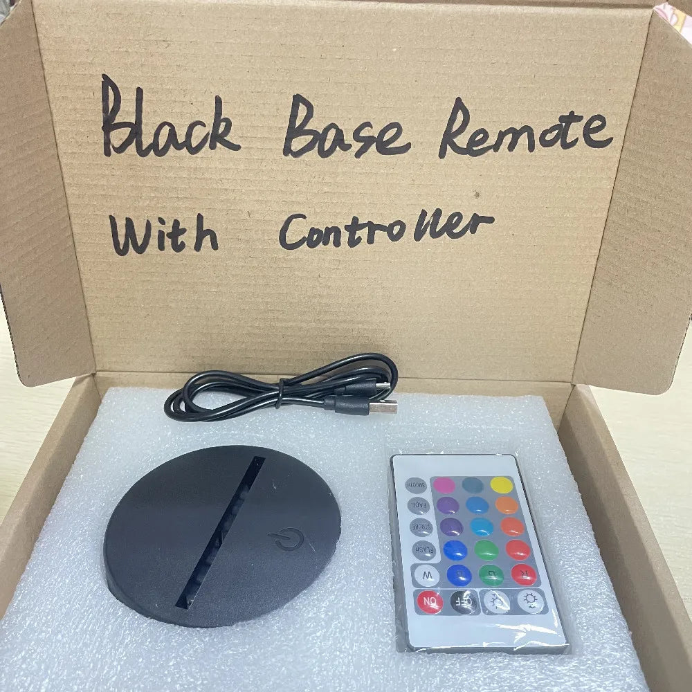 Set 2 One of Piece Multi-Style Night Light LED Color Changing Action Figure Collectables