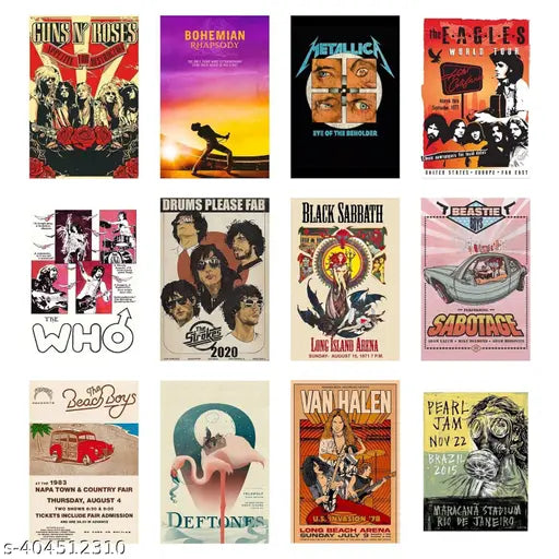 Rock Band Art Posters 10 x 15 cm | Set of 30