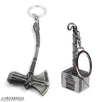 Thor Stormbreaker Axe and Mjolnir Hammer Keychains
