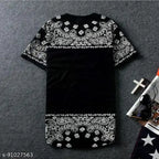 Luxury Black Printed Design T-shirt