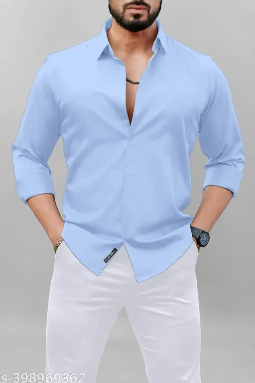 Luxury Semi Formal Cotton Shirt For Men Multicolor