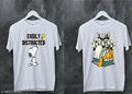 Basic Quality I Hate Mornings and Easily Distracted Peanuts Garfield Unisex T-shirt Combo