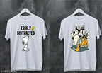 Basic Quality I Hate Mornings and Easily Distracted Peanuts Garfield Unisex T-shirt Combo