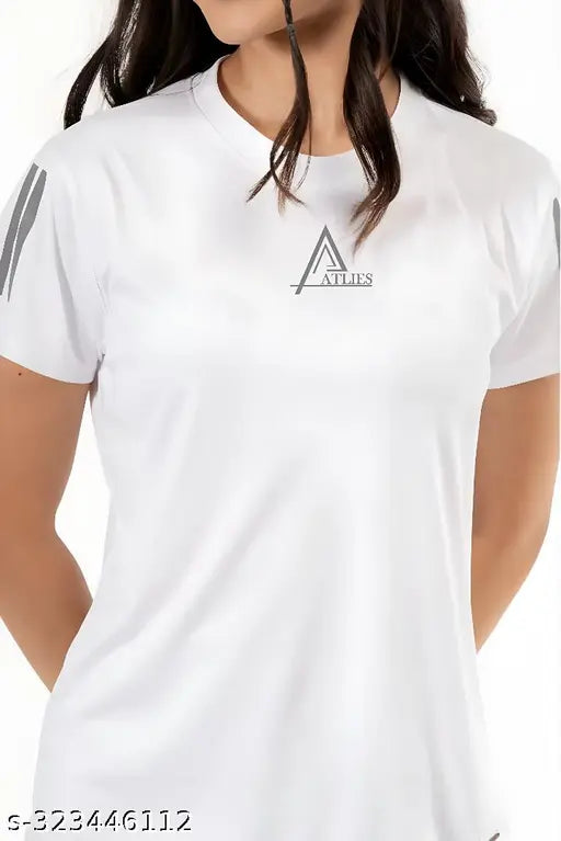 Black White Women's Active wear T-shirt Combo (Multi Variant)