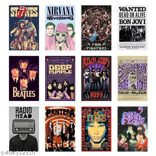 Rock Band Art Posters 10 x 15 cm | Set of 30