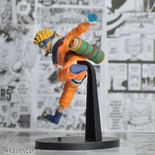 Anime Action Figure with Scroll and Rasen shuriken