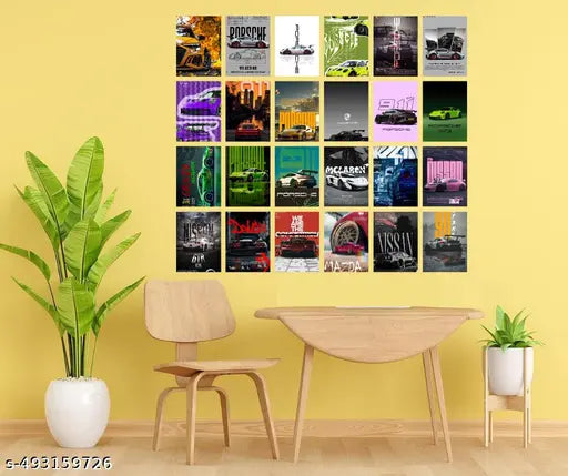 Aesthetic Car Wall Collage Kit 24pcs 4×6 Inch Posters