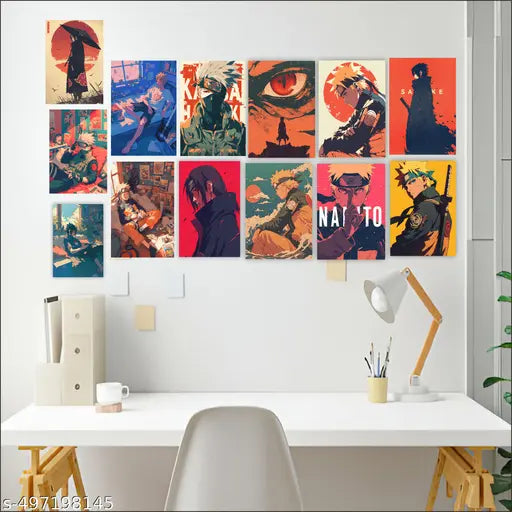 Anime Wall Posters | 11 x 15 cm | Pack of 16 | Set 3