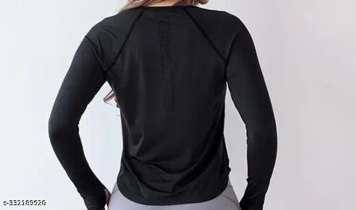 Women's Round Neck Full Sleeve Active wear T-Shirt