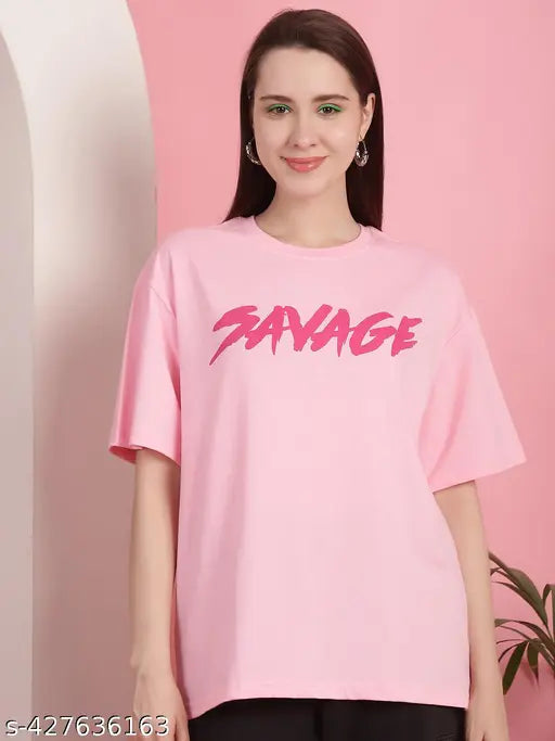 Savage Teddy Basic Oversized Women's T-shirt