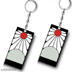 Demon Slay Anime Hanafuda Earring Keychain | Pack of 2