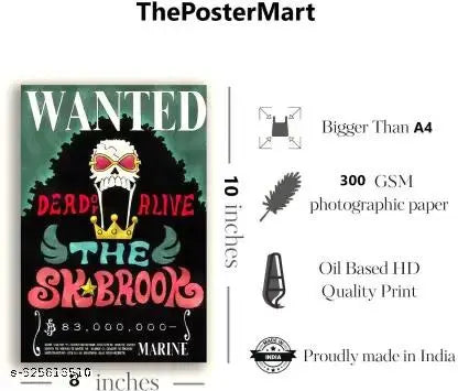 One of Piece Anime Wanted Posters Pack of 10 A4 Size