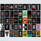 Motivational Inspirational Poster Collage | Pack of 45 | 4 x 6 Inch