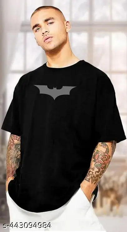 Nolan Batman Logo Cotton Black T-Shirt