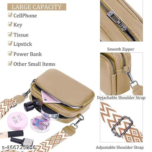 Small Crossbody Bag with Designer Guitar Strap