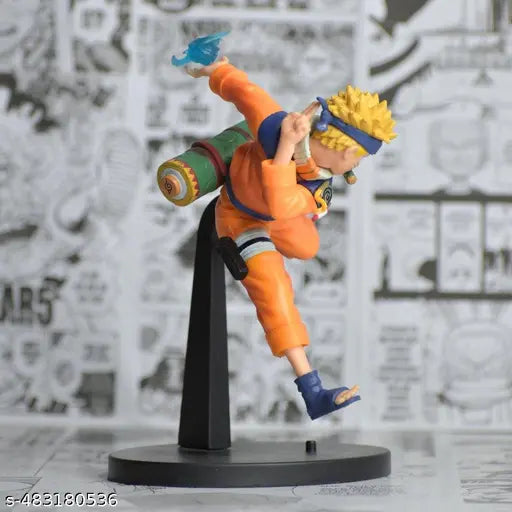 Anime Action Figure with Scroll and Rasen shuriken