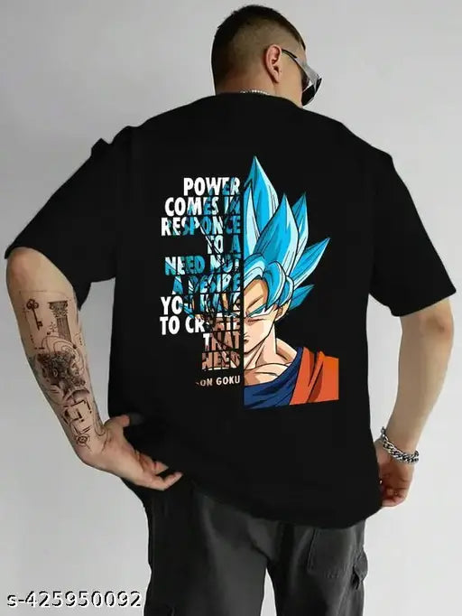 Blue Saiyan Goku Quote Basic Unisex T-shirt
