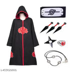 Anime Hooded Akatsuki Cloak Cosplay Costume and Set