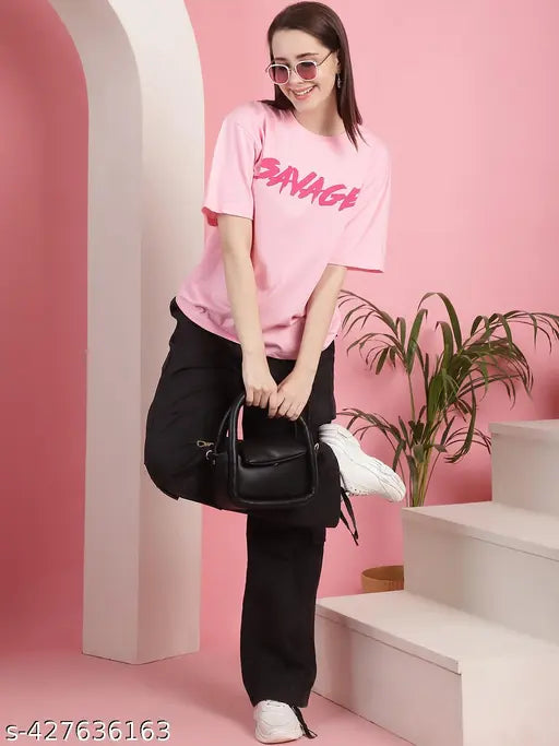 Savage Teddy Basic Oversized Women's T-shirt