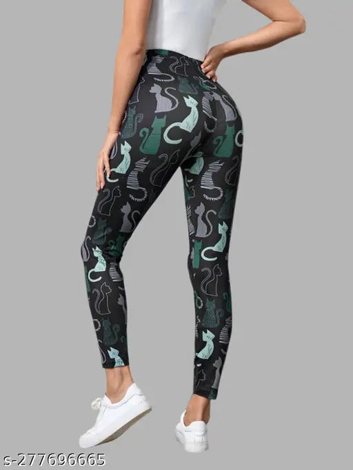 Women's Printed Tights Leggings | Pack of 2