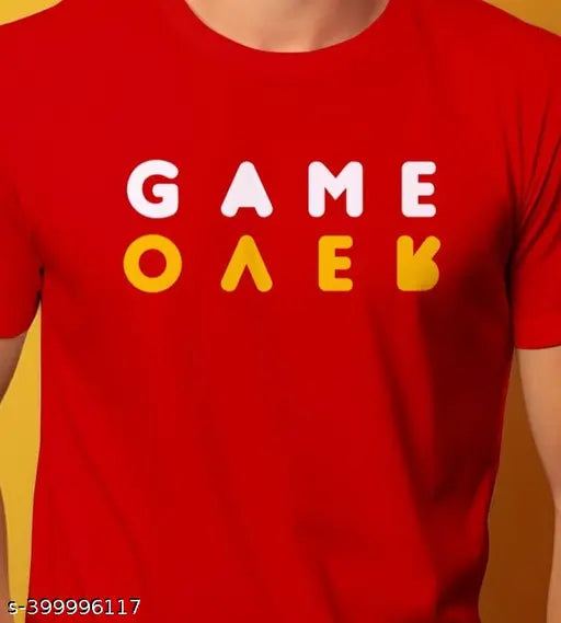 Basic Quality Game Over Typography Red Unisex T-shirt