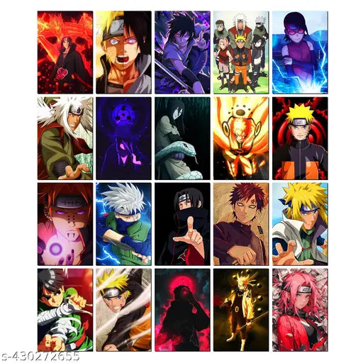 Anime Wall Posters A4 Size | Pack Of 20 | Set 4