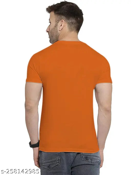Basic Quality Stay Humble Hustle Hard Orange Typography Unisex T-shirt