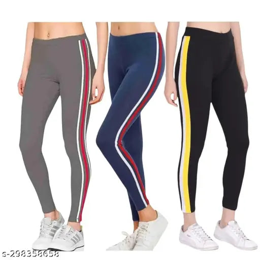 Women's Cotton Blend Leggings | Pack of 3
