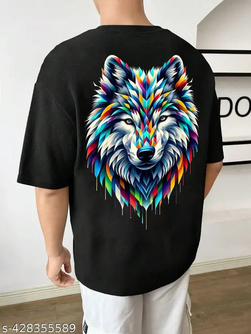 Oversized Inner Wolf Streetwear Backprint Unisex Tshirt