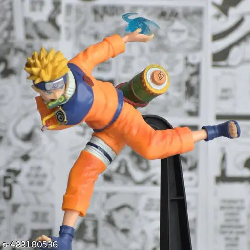 Anime Action Figure with Scroll and Rasen shuriken