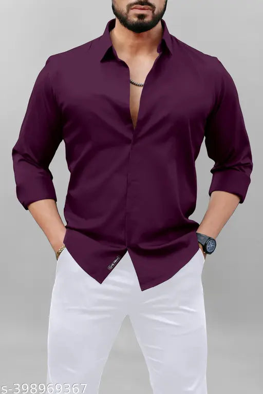 Luxury Semi Formal Cotton Shirt For Men Multicolor