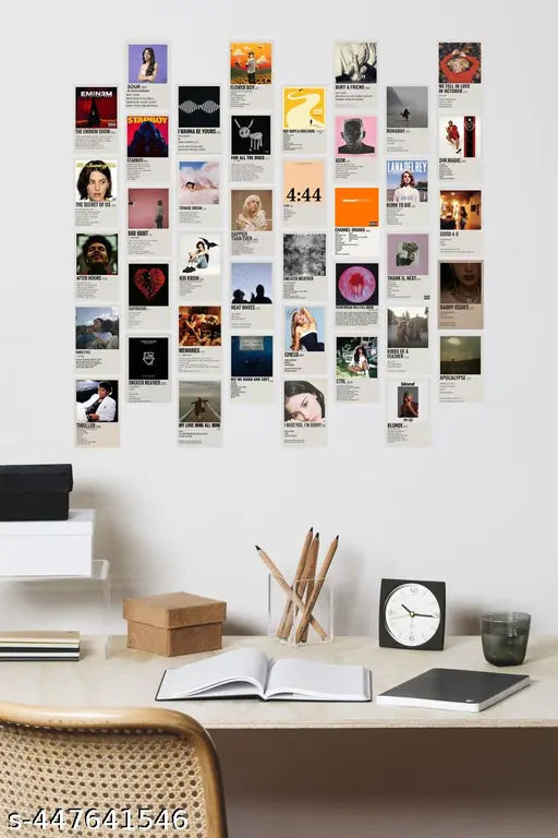 Aesthetic Pop Music Album Poster Collage | 40 pcs | 4×6 Inch