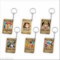One of Piece Wanted Anime Keychains | Pack of 6