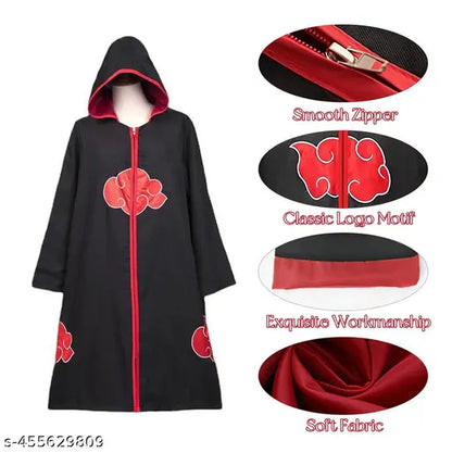 Anime Hooded Akatsuki Cloak Cosplay Costume and Set