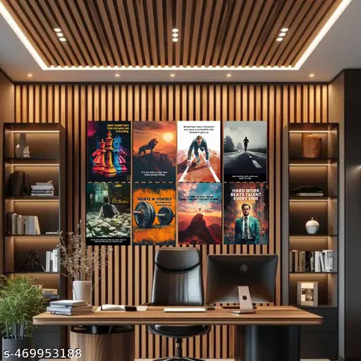 8 Motivational Wall Posters A4 Size