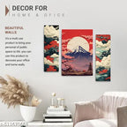 Japanese Theme Set of 3 Wall Painting
