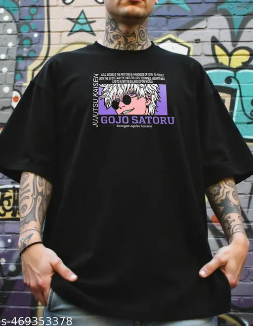 Basic Quality Anime Jujutsu Gojo Oversized Unisex T-shirt