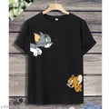Basic Quality Trendy Black Tom and Jerry T-Shirt