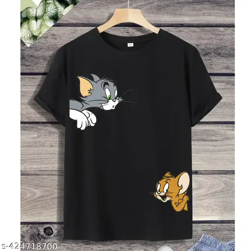 Trendy Black Tom and Jerry T-Shirt
