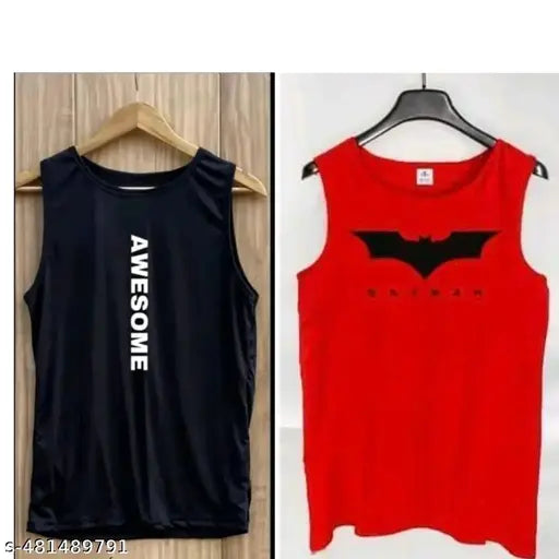Men's Sleeveless Gym Vest | Pack of 2 (Multi variant)