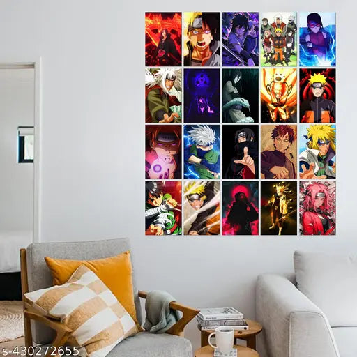 Anime Wall Posters A4 Size | Pack Of 20 | Set 4