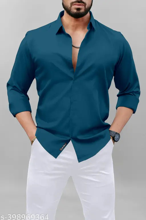 Luxury Semi Formal Cotton Shirt For Men Multicolor