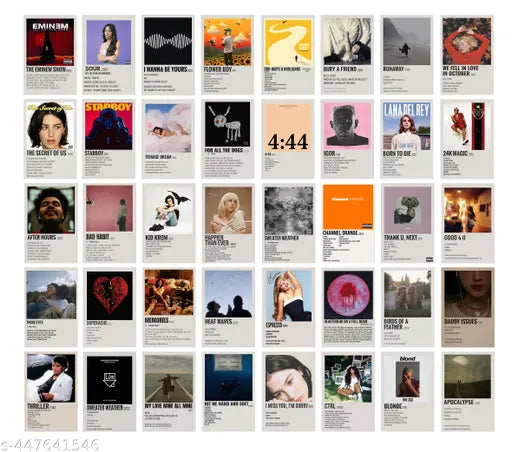Aesthetic Pop Music Album Poster Collage | 40 pcs | 4×6 Inch
