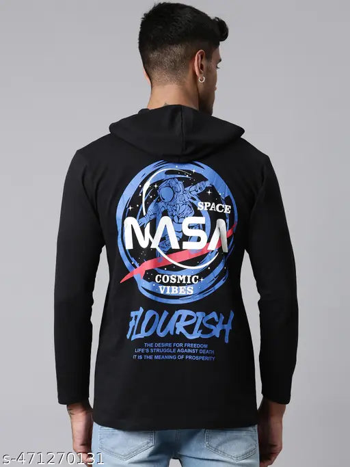 Basic Quality Nasa Flourish Printed Hoodie Sweatshirt